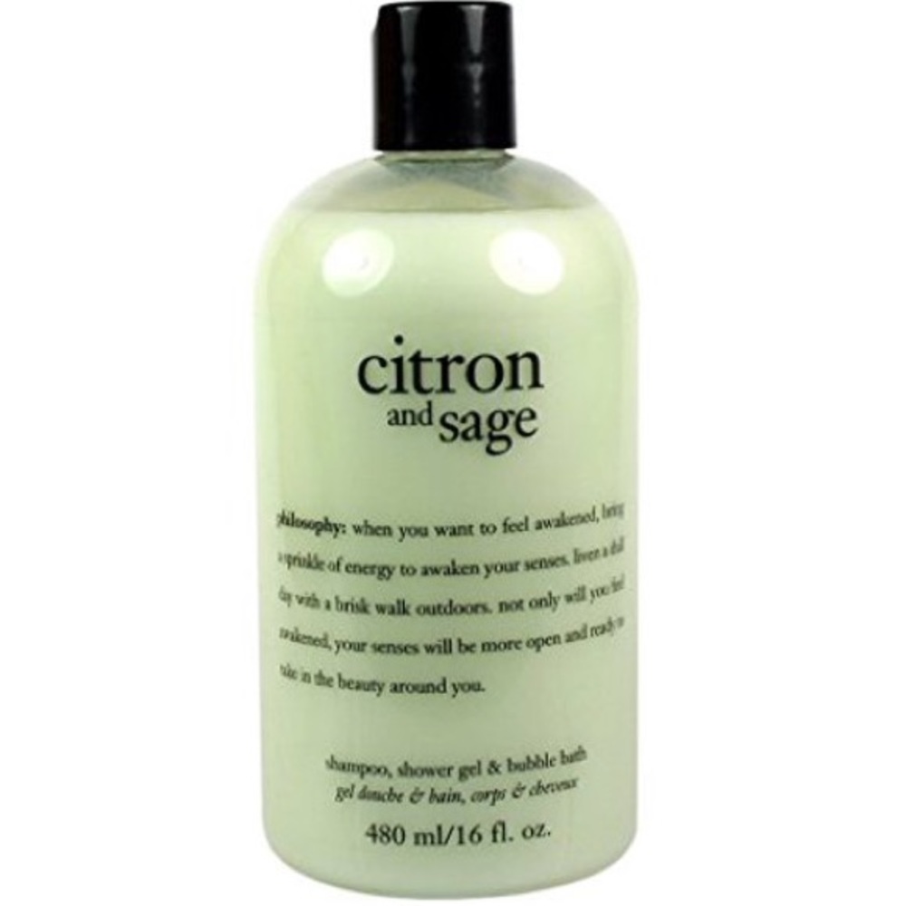 Philosophy Citron & Sage Shampoo, Shower Gel, Bubble Bath, 16 Oz
